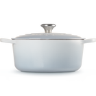 Le Creuset Cast Iron Signature Round Casserole 26cm Coastal BlueCoastal Blue image number 4